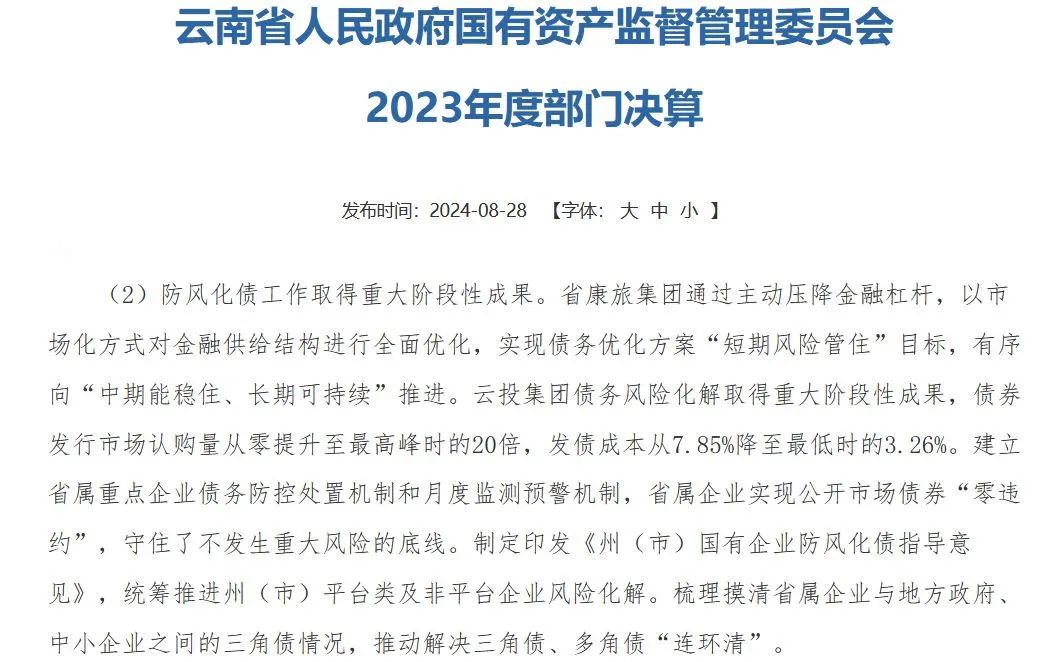 这个省份的国企“一哥”：发债成本从7.85%骤降至3.26%